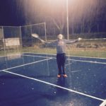 Playing Tennis Outdoors in the Rain