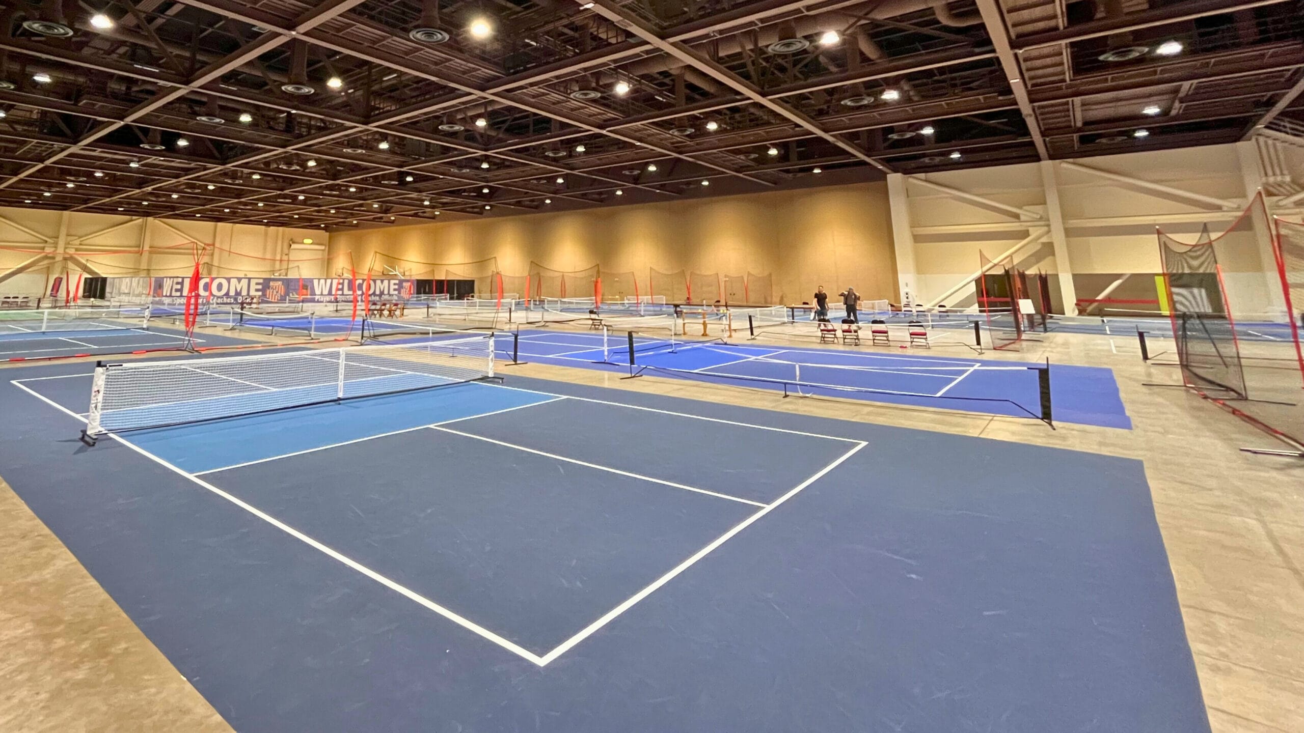 indoor style pickleball courts setup example for Reno players
